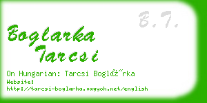boglarka tarcsi business card
